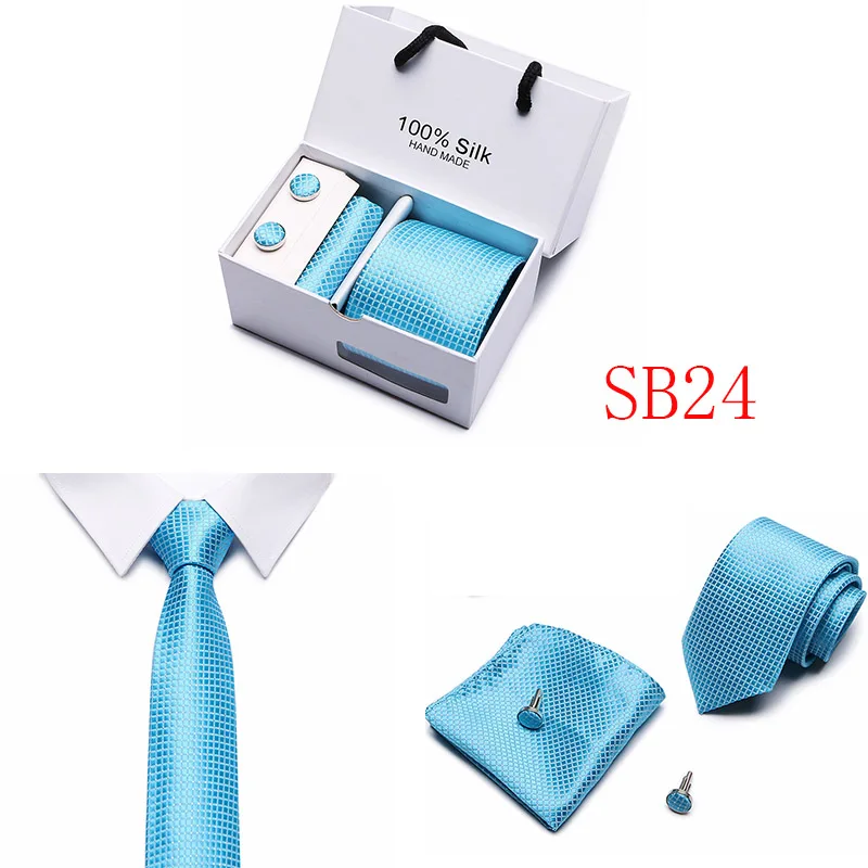 Для мужчин галстук painsley геометрический шелковый галстук Классический Галстук Hanky набор запонок Галстуки для Для мужчин Бизнес Свадебная