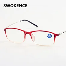 SWOKENCE Высокое качество модные дизайнерские очки для чтения высококлассные сверхлегкие металлические оправы с памятью HD линзы дальнозоркости очки R129