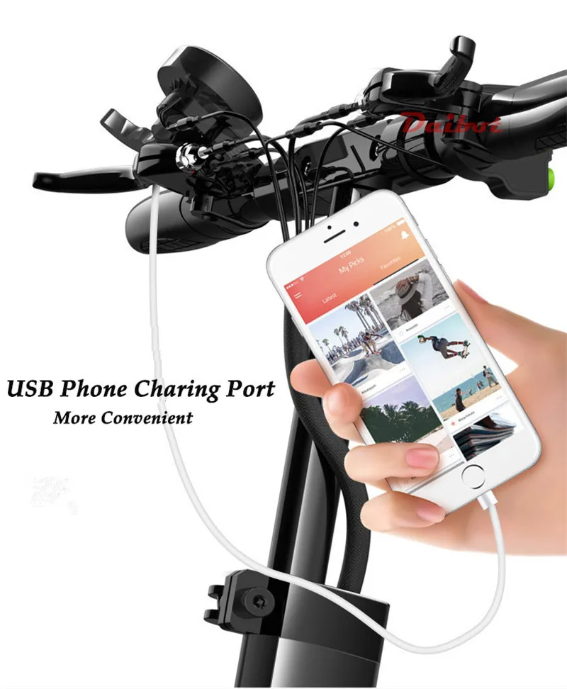 Top Daibot Electric Kick Scooter Two Wheel Electric Scooters Foldable 10 inch 36v/48v Portable Folding Electric Bike 4
