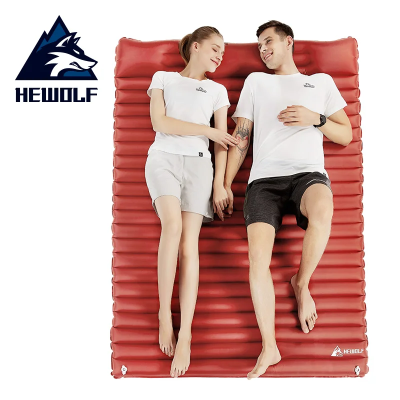 Hewolf Camping Picnic Mat Double Persons Portable Inflatable Mattress Ultralight Comfortable Camping Bed Waterproof Air Mattress