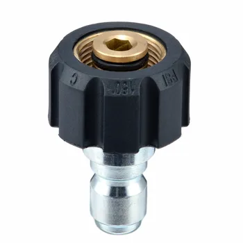 

High Pressure Washer Connector Quick Release Female Adapter Connect For Pressure Washer 14mm M22 x 3/8 inch Male Plug