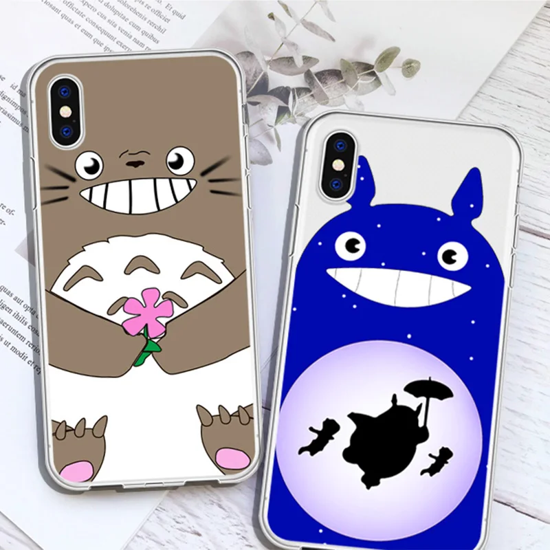 Чехол для телефона с рисунком Мой сосед Тоторо чехол iPhone 5 6 6S X XR Plus Прозрачный 8 7 XS