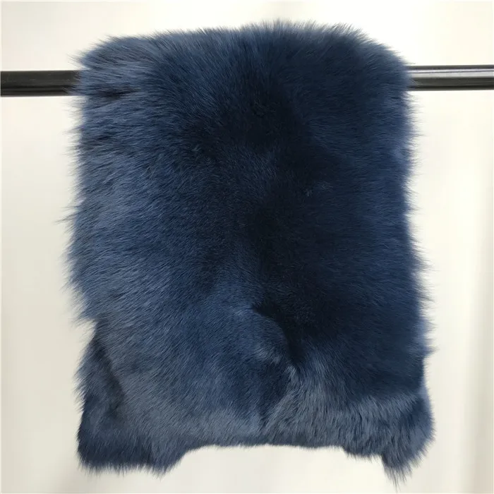 Модное пальто с натуральным лисьим мехом женская зимняя куртка с натуральным мехом пальто с капюшоном осеннее теплое женское натуральное меховое пальто с капюшоном для женщин - Цвет: Dark blue