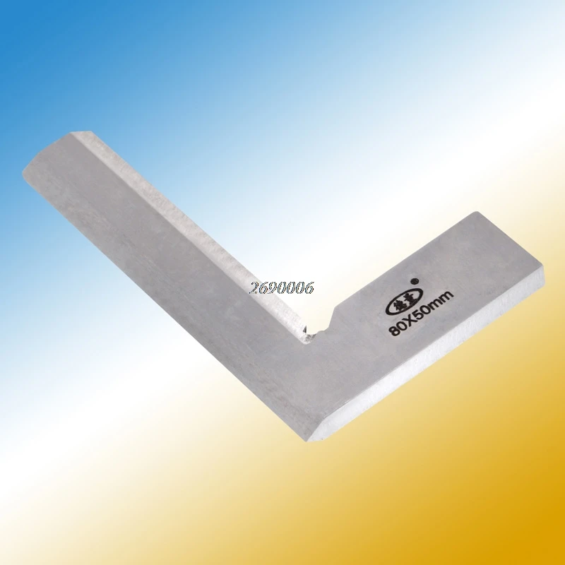 

(OOTDTY)80*50mm Angle Square Broadside Knife-Shaped 90 Degree Angle Blade Ruler Gauge Blade Measuring Tool MAY08_35