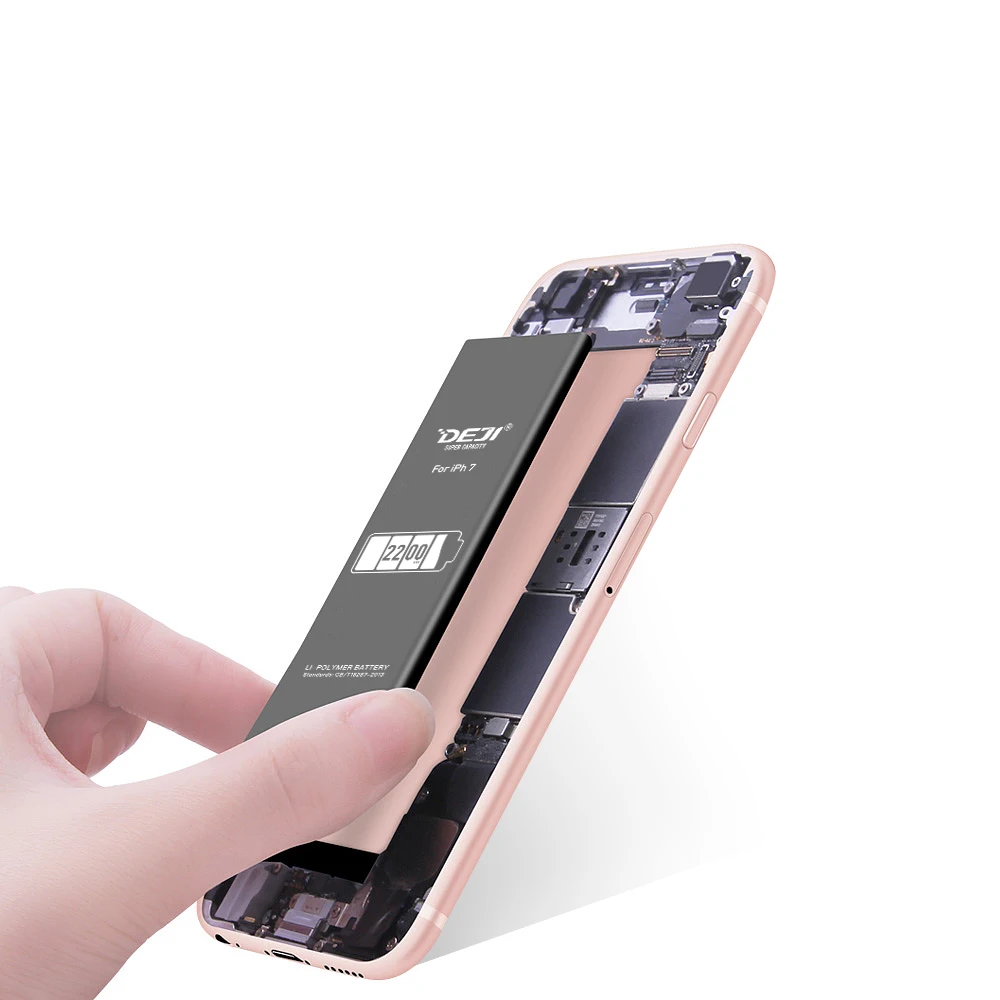Оригинальный литий полимерный аккумулятор высокой емкости DEJI для iPhone 7/7G