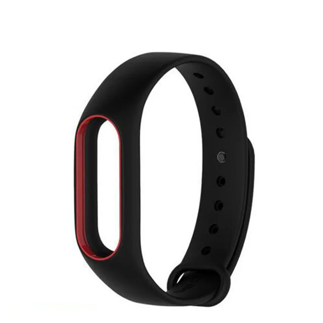 Браслет для xiaomi mi band 2 ремешок силиконовый ремешок mi band 2 браслет напульсники ремешок на запястье для xiaomi mi Band 2 - Цвет: BlackRed