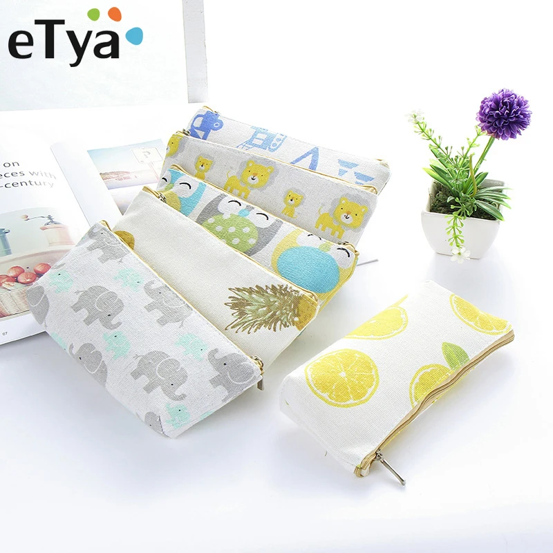 Женская дорожная косметичка eTya чехол карандаш для макияжа маленькая органайзер