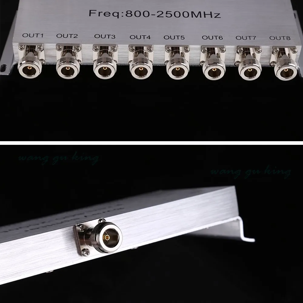 8-Way N Type Female Power Splitter 800-2500MHz Signal Booster Repeater Divider for 2g 3g 4g cdma gsm dcs pcs