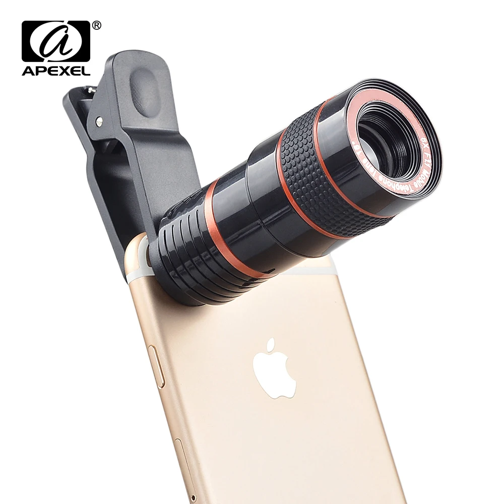 Универсальный телескоп APEXEL с 8 кратным увеличением фотообъектив Фотокамера для