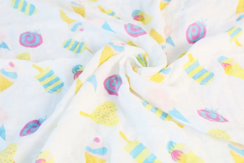 Happy Flute Лето муслиновое бамбуковое детское полотенце одеяло для новорожденных Детское Пеленальное Одеяло для младенцев 120x120 см