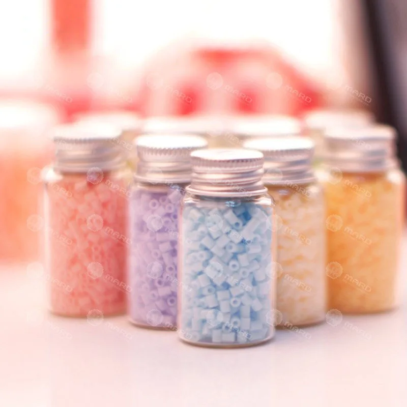 550 pièces/bouteille 2.6MM mini hama perles PUPUKOU perles variété de couleurs de qualité alimentaire perler fusible perles enfants éducation bricolage jouets