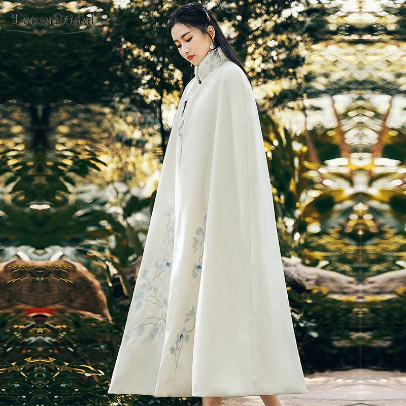 

Beige High Neck Wedding Cloak Fur Wool Bridal Cape Women/Men Wrap Accessories DJ063