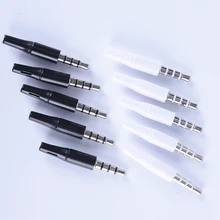 10 шт. белый и черный 3,5 мм, стереогарнитура 4 полюса 3 полюса 3,5 аудиоразъем адаптера для Iphone выход 2,5 мм