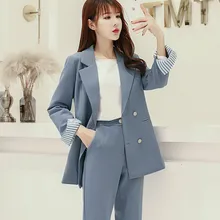 #Special Offers 2019 new ladies business office suit work suit High quality elegant double row blazer Slim fit women pant suit Jacket set #Special Offers 2019 new ladies business office suit work suit High quality elegant double row blazer Slim fit women pant suit Jacket set