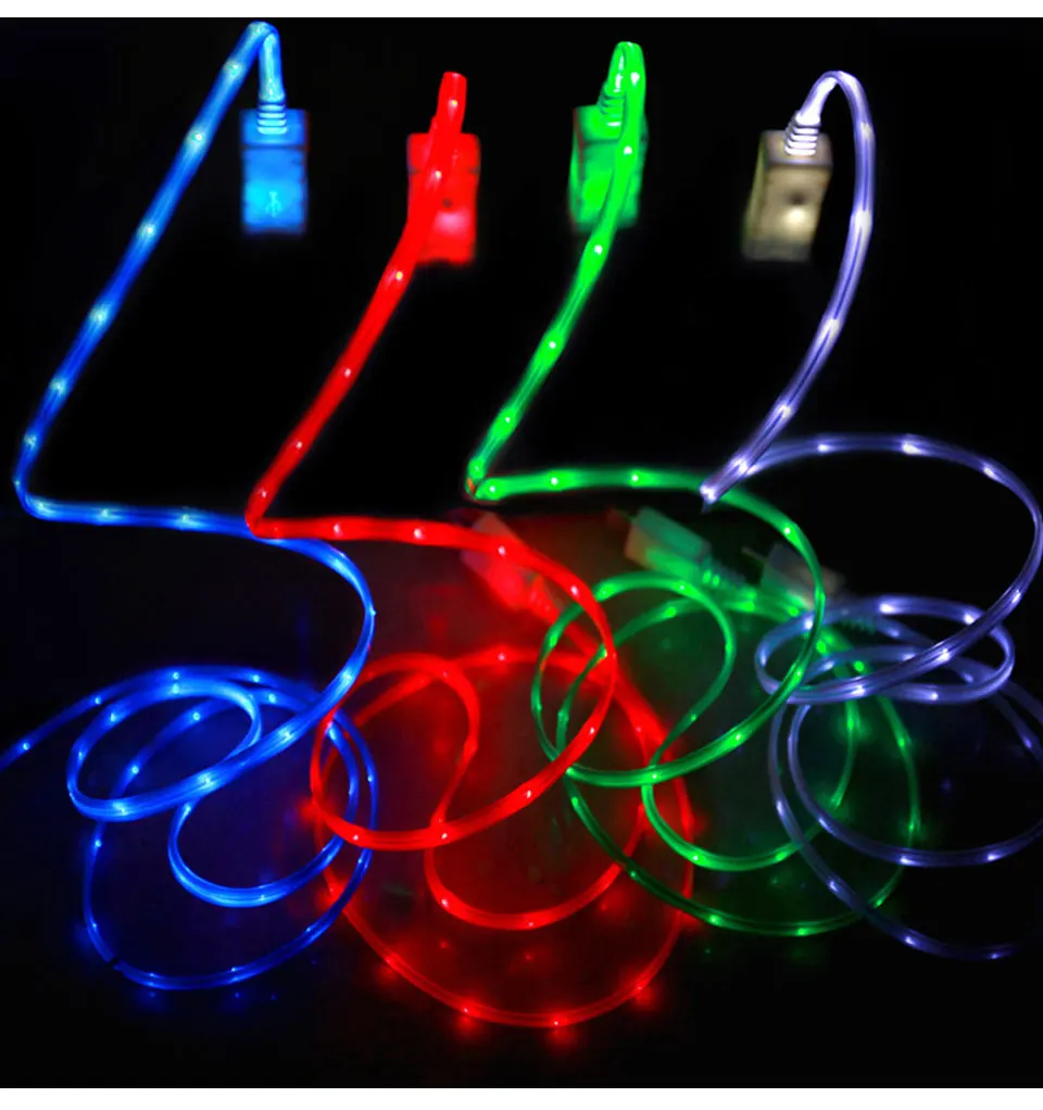 LED Light Luminous Phone Charger Charging Data Transfer 1M Shining Colorful data Line USB Charging Cable For Android Phone (6)