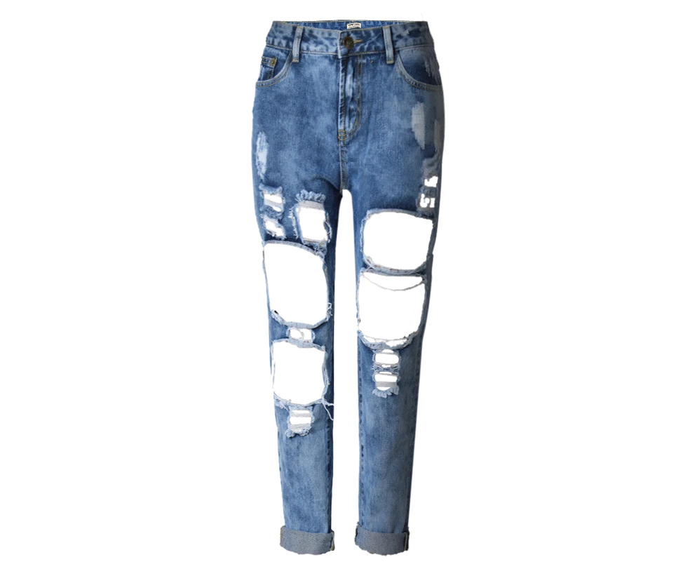 2017, quick sell through, ebay, hot, burst, Russian women, holes, cowboy, loose, straight nine pants, selling, supply (13)