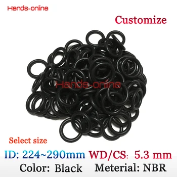 

Rubber ring ID 224 230 236 243 250 258 265 272 280 286 290 mm x CS 5.3mm Industrial Flexible Rubber O Ring Seal Gaskets