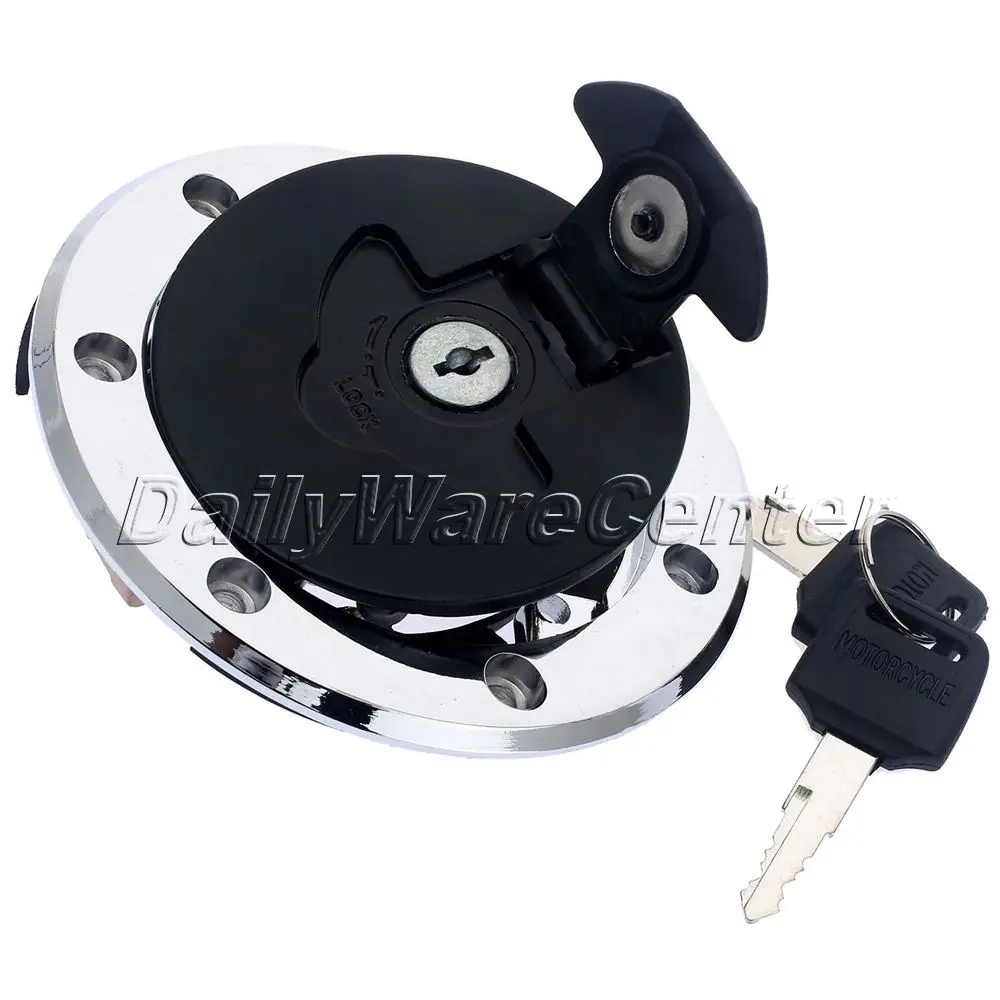 Aluminium Motorfiets Tankdop Brandstof Gas Cap Cover + Sleutel Voor