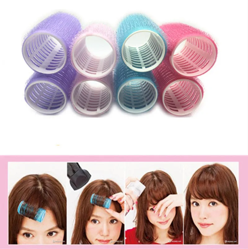 

4Pcs 3.2CM Random Color Liu Hai Self Grip Hair Rollers Pro Salon Hairdressing Curlers Multi Size Professional Hair Salon tool