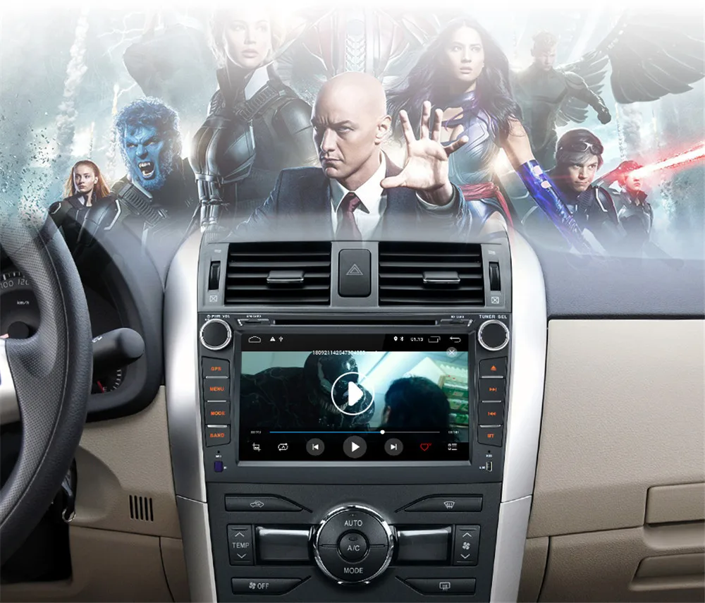 Top 2 Din Android 9.1 Car DVD Player Stereo Radio for Toyota Corolla 2007 2008 2009 2010 2011 Car GPS Navigation TPMS WIFI Bluetooth 4