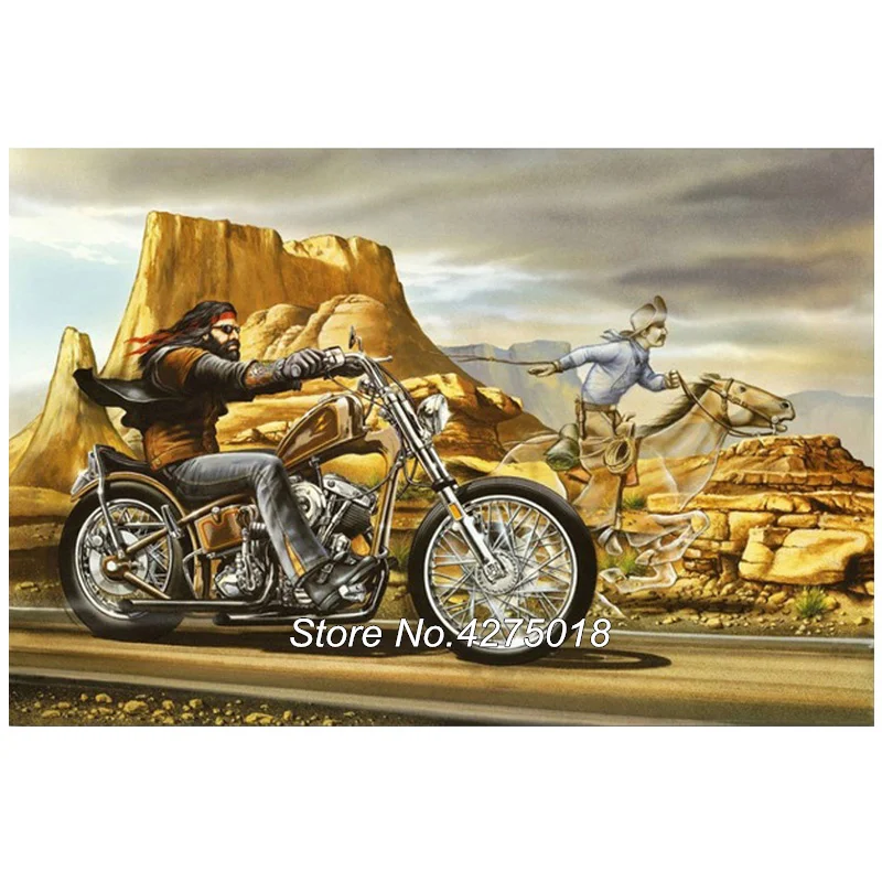 

DIY Diamond Painting cross stitch Mosaic Crafts Easy Rider 1969 Classic Movie Decorative Handmade Diamond Embroidery CF911