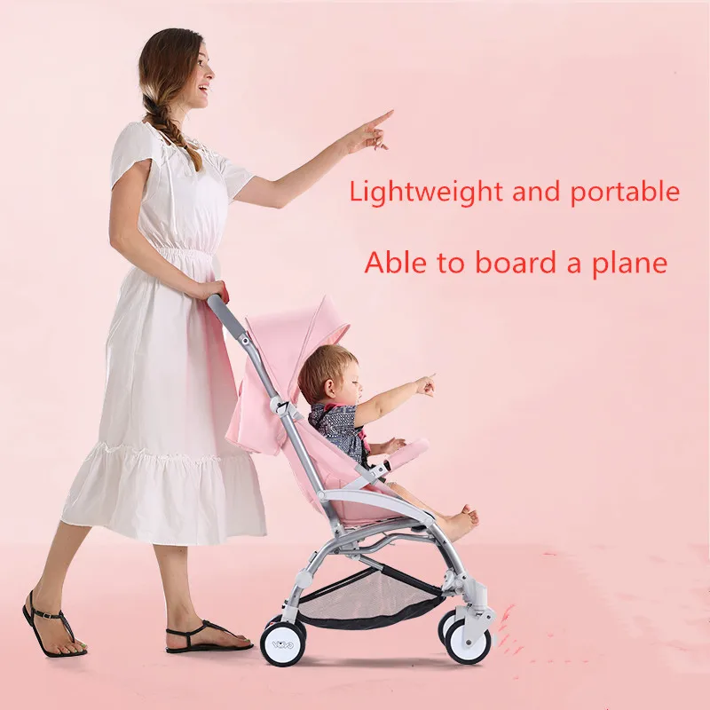 Bambino trolley ultra-luce portatile pieghevole Mini Ombrello auto con semplice tasche per i bambini