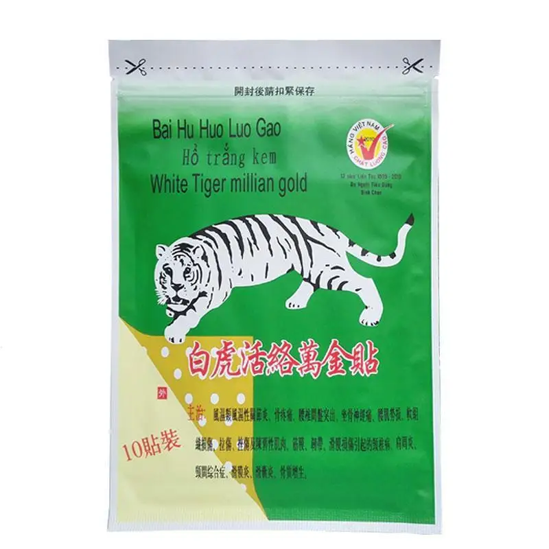 10 шт./пакет белый тигр штукатурка мышечной боли шейный спондилез ревматоидный совместное боль при артрите обезболивающее патч L3