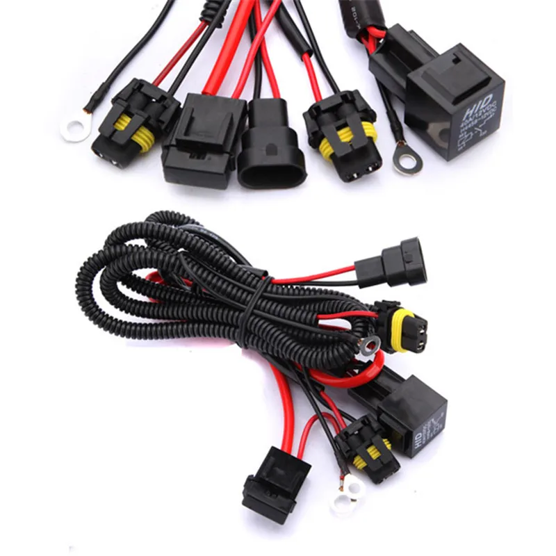 

H1 H3 H7 H8 H9 H11 9005 9006 for HID Light Relay Harness Wire Light Controller Adapter Plugs Lamp Cable Wiring Conversion Kit
