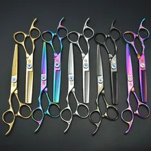 592#2 шт 6 ''левая рука бренд фиолетовый дракон Парикмахерские ножницы TOPPEST JP 440C резка+ истончение ножницы человеческие ножницы для волос