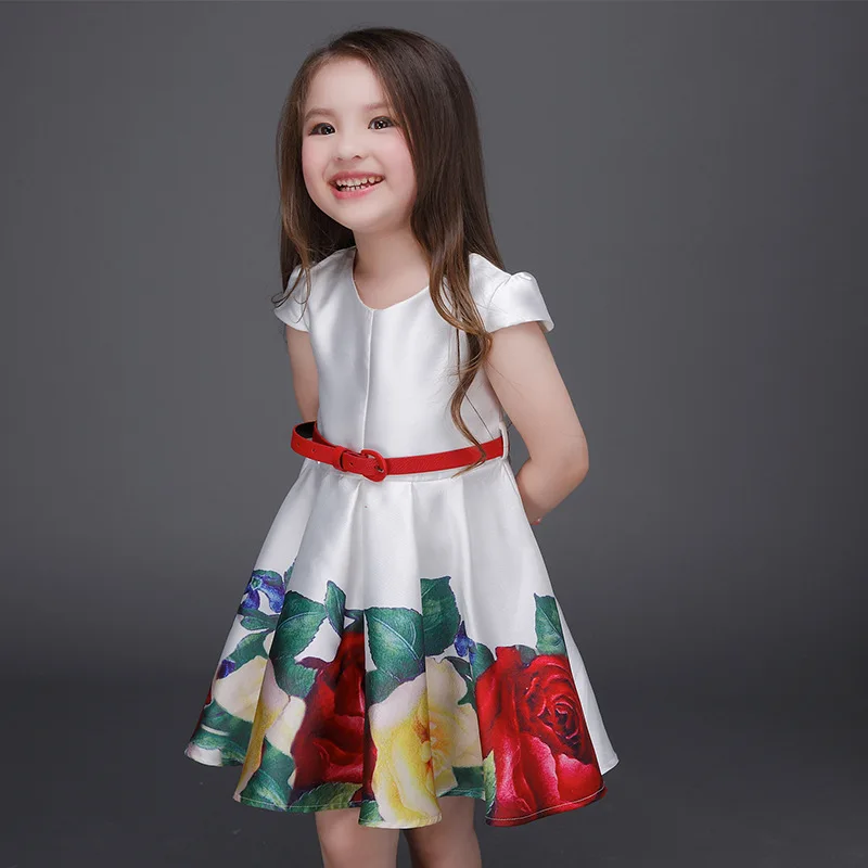 Summer Baby Girls Sweet Dresses Party Casual Breathable Cotton Princess Dress 
