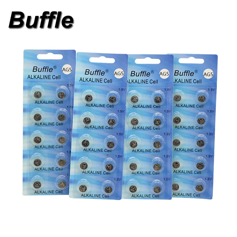 Новые Buffe 40 шт/4 упаковки LR754 393 AG5 кнопки SR754 193 щелочные батарейки 1,5 в
