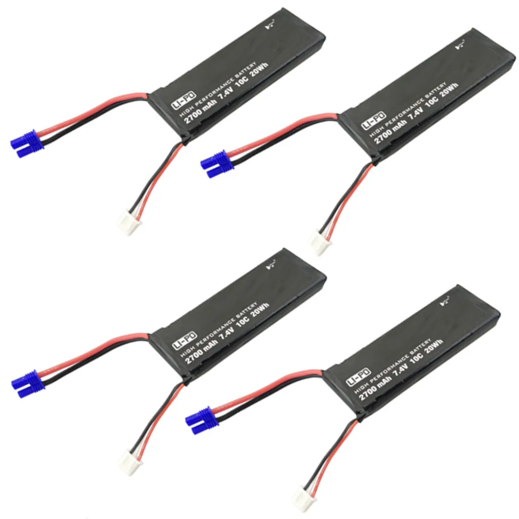 7,4 V 2700mah литиевая батарея для Hubsan H501S H501A H501M H501S pro бесщеточный четырехосевой части самолета БПЛА дистанционного управления батарея - Цвет: 4pcs battery