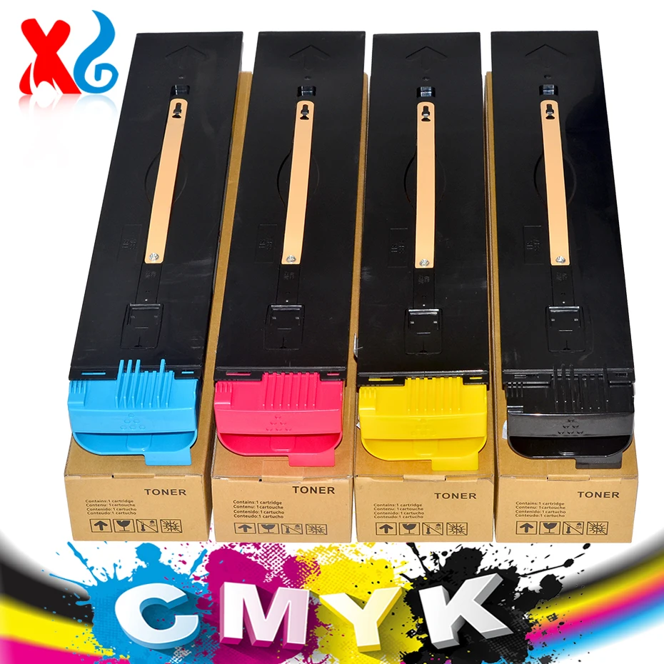 

1Set DC240 DC242 DC250 DC252 Compatible Toner Cartridge Replacement for Xerox Docucolor WorkCentre 7655 7665 7755 without Chip