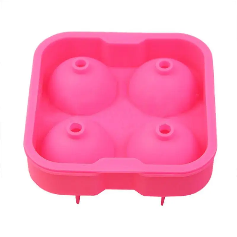 

Whiskey Silicon Ice Cube Mold Maker Sphere Mould Party Tray Accessiories Four Ice Hole Cube Tray Ball Maker for Kitchen