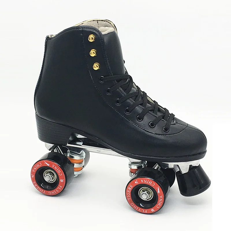 JAPY Roller Skates Geniune Leather Metal Base Double Line Skate Men