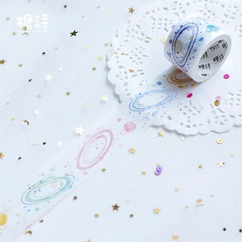 

3cm Wide Fantastic Galaxy Star Sky Masking Tape Album Scrapbooking Decor Washi Tape School Supply Stationery Stick Label