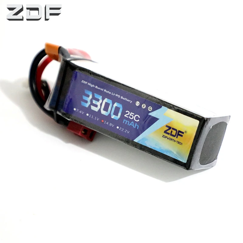 

2018 ZDF Power High Quality lipo battery 14.8v 3300mAh 4S 25C For rc helicopter rc car rc boat quadcopter Li-Polymer battey FPV