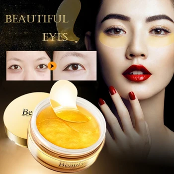 

60pcs Collagen Gold Eye Masks Patch Ageless Sleep Mask Eye Patches Dark Circles Face Care Mask Premium First Eye