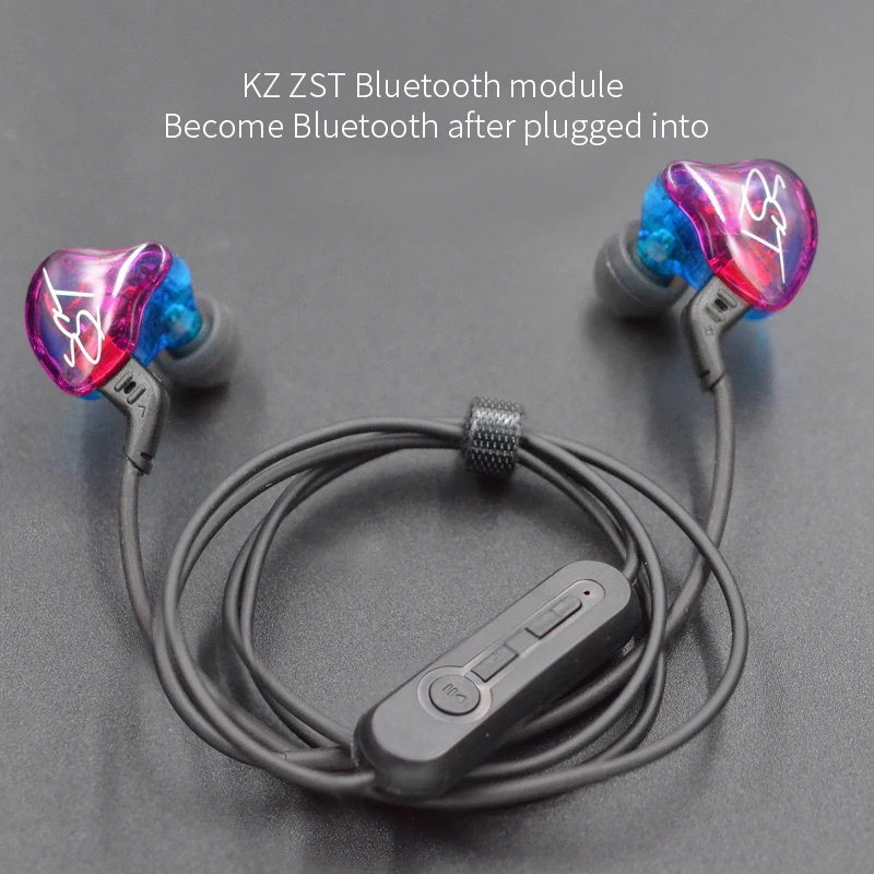 

KZ ZST/ZS3/ZS5/AS10/ZS6/ZS10/ZSA/ES4 Bluetooth 4.2 Wireless Upgrade Module Cable Detachable Cord Applies KZ Original Headphones