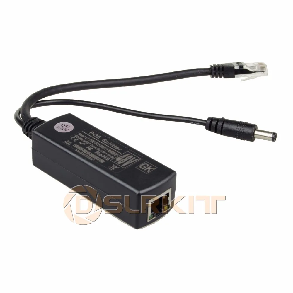 DSLRKIT Gigabit активный сплиттер POE Мощность Over Ethernet PoE 48 V-12 V 1A-2A 10/100/1000 Мбит/с