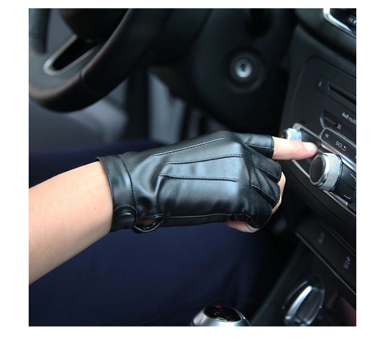 Горячая Мужская Роскошная искусственная кожа осень теплые перчатки для вождения бархатные тактические перчатки классические черные уличные перчатки мужские Высокое качество