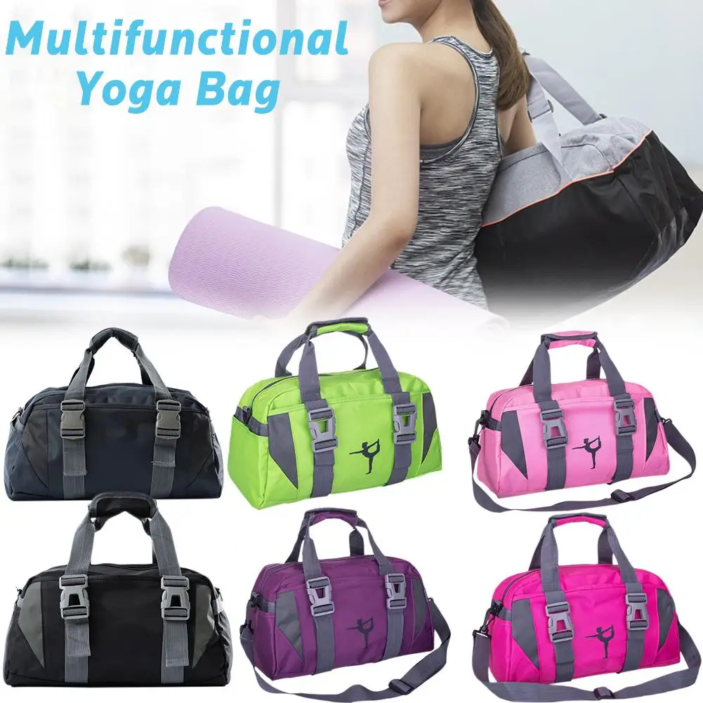 Yoga Fitness Bag Waterproof Nylon Training Shoulder Crossbody Sport Bag For Women Fitness Travel Duffel Clothes Gym Bags