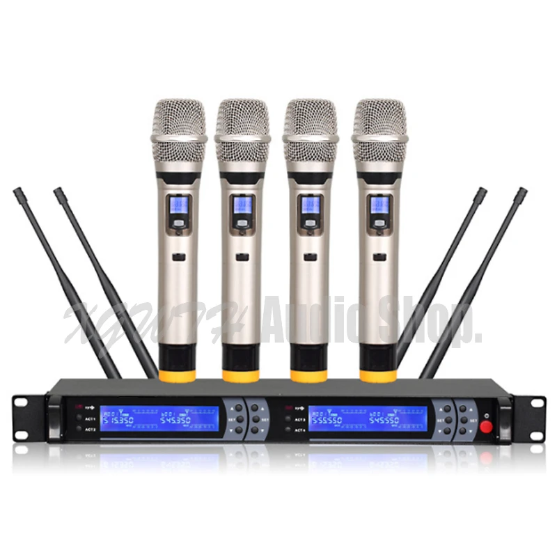 Wireless Microphone System UHF Handheld Bodypack Transmitter Wireless