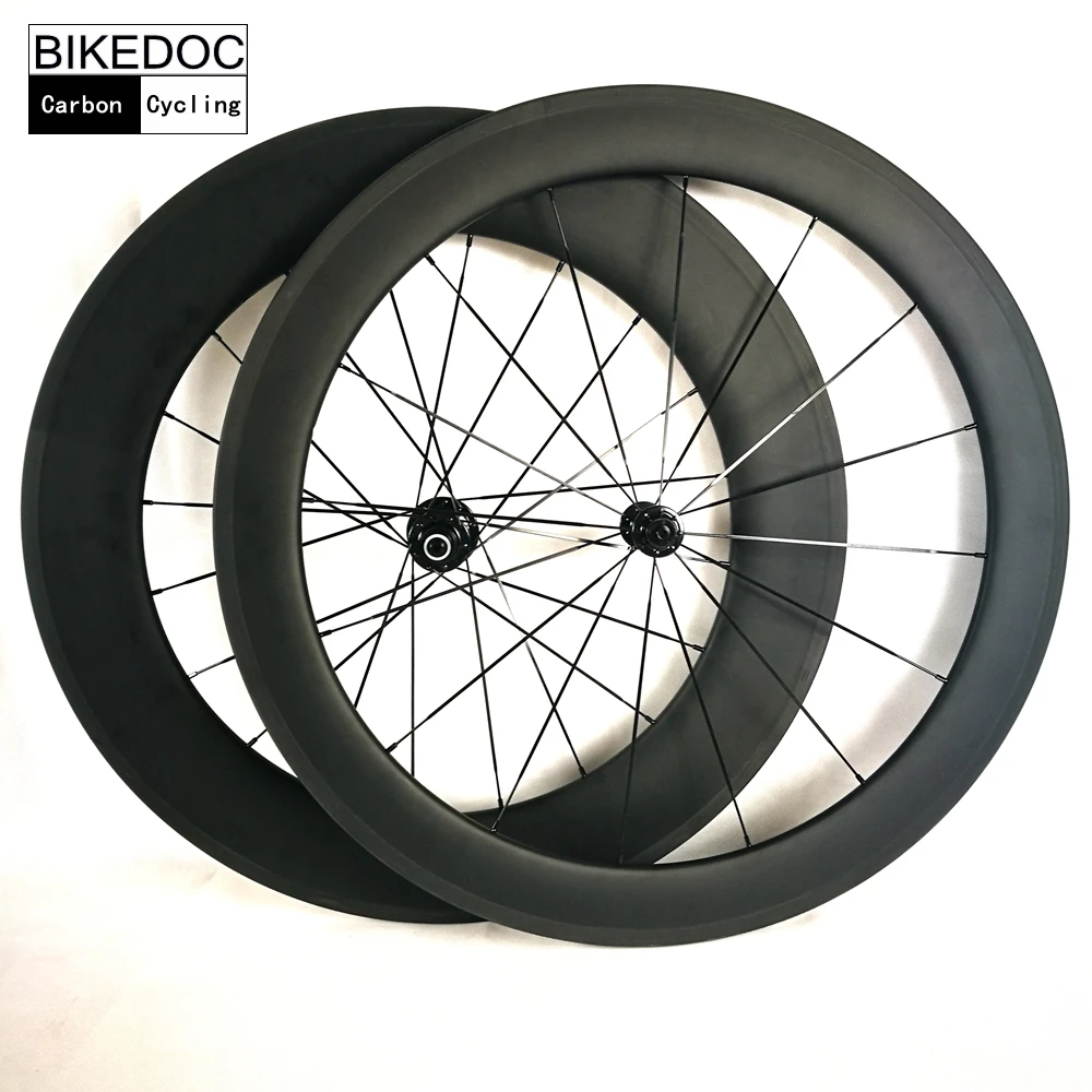 Discount BIKEDOC Bicycle Wheel 700c Road Bike Carbon Wheels With Different Rim Depth Ruedas Carbono Carretera Clincher 1