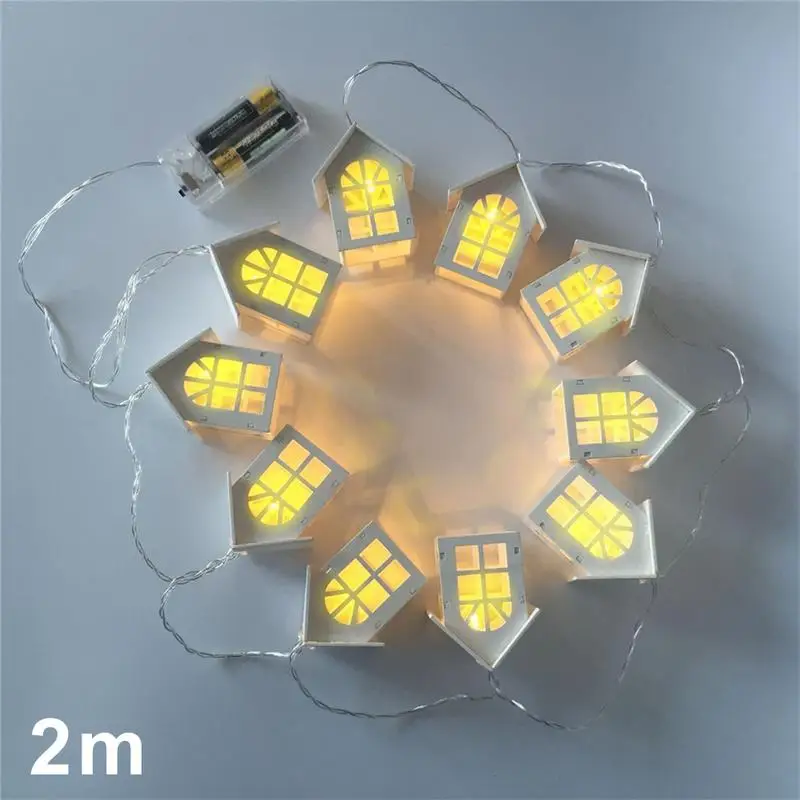 Светодиодный светильник-гирлянда в виде деревянного дома, 2 м, 10 Светодиодный светильник для комнаты s, декоративный светильник-Гирлянда для свадебной вечеринки, праздничный Сказочный светильник s, Новинка