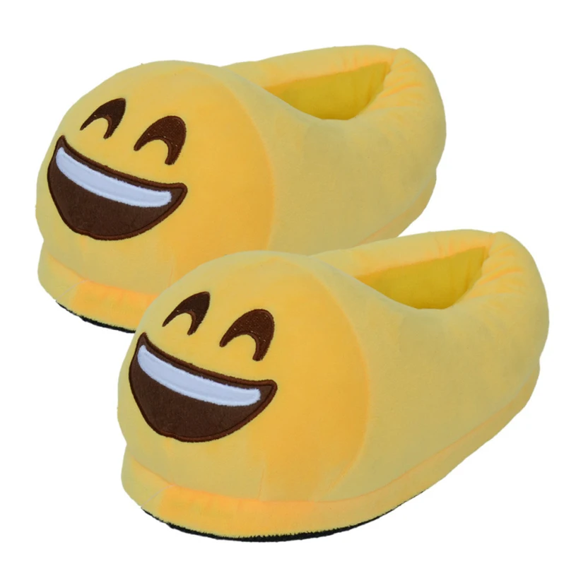 Emoji Slipper Plush Stuffed Funny Anime Warm Winter Home Emoji Slippers