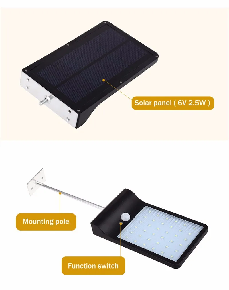 36 LED Solar Power Street Light 15