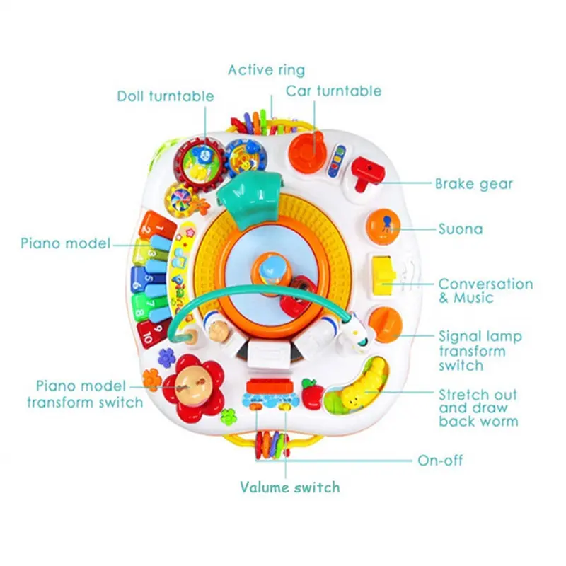 ALWAYSME di Apprendimento E Scanalatura Musicale Da Tavolo Centro di Attività Musicale Alla Scoperta di Educativi Giocattoli Sedersi E Stare E Gioco di Attività
