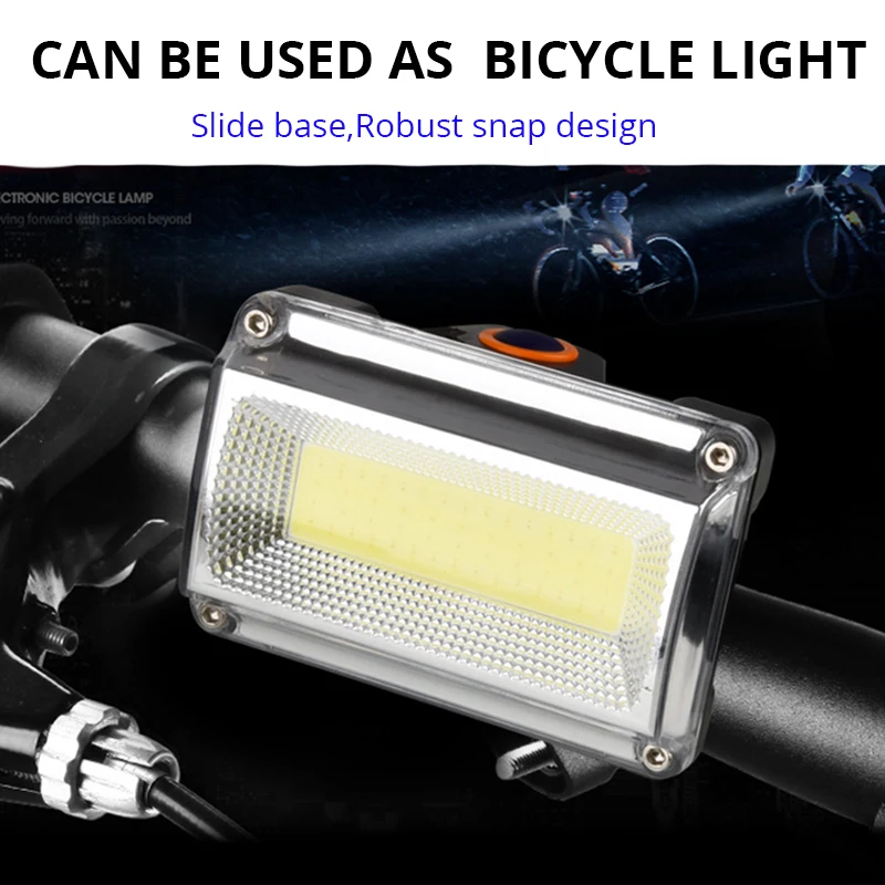 2400 мАч USB Перезаряжаемый 8000лм светодиодный налобный фонарь COB налобный фонарь Портативный прожекторный фонарь фонарик для наружного кемпинга, езды на велосипеде