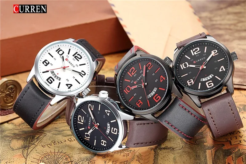 2019 Relojes Curren для мужчин спортивные повседневные часы для мужчин s часы лучший бренд роскошные кожаные Наручные часы Relogio для мужчин часы 8236